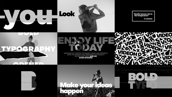 Photo of Bold Typo Opener Titles – Videohive 23529477