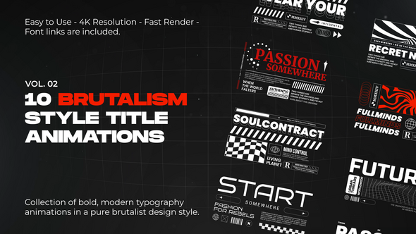 Photo of Brutalism Titles vol. 02 for Premiere Pro – Videohive 59532752