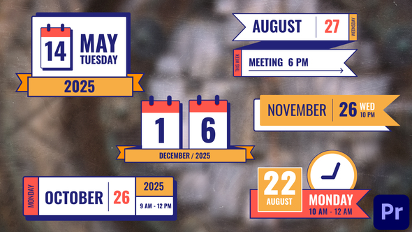 Photo of Calendar Date Time Reminder Titles MOGRT – Videohive 59948772