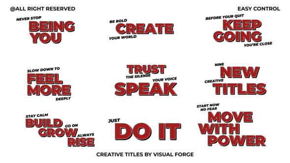 Photo of Creative Titles V3.0 | AE – Videohive 59107961