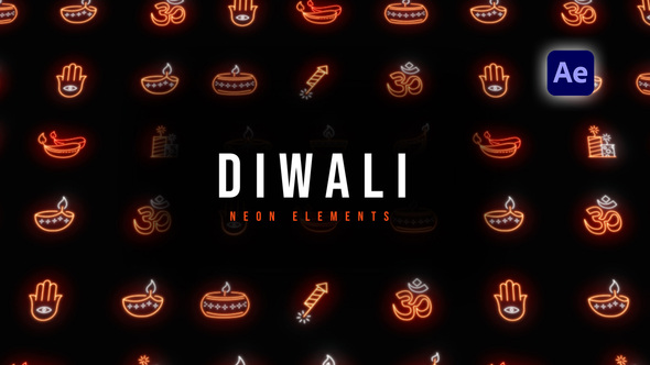 Photo of Diwali Neon Elements – Videohive 59880973