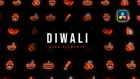 Photo of Diwali Neon Elements – Videohive 59898613