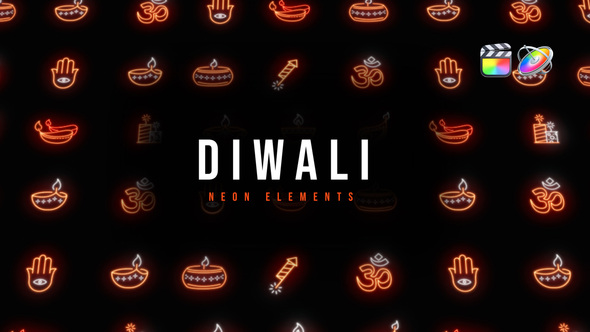 Photo of Diwali Neon Elements – Videohive 59898673