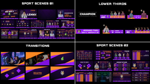 Photo of ESports Gaming CyberSport Broadcast Package for Premiere Pro – Videohive 59951244