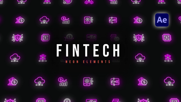 Photo of Fintech Neon Elements – Videohive 59881287