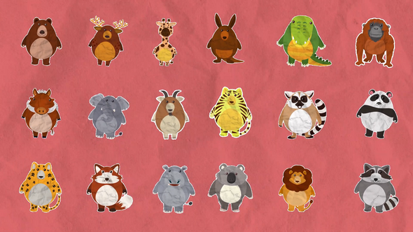 Photo of Funny Paper Animals – Videohive 59619409