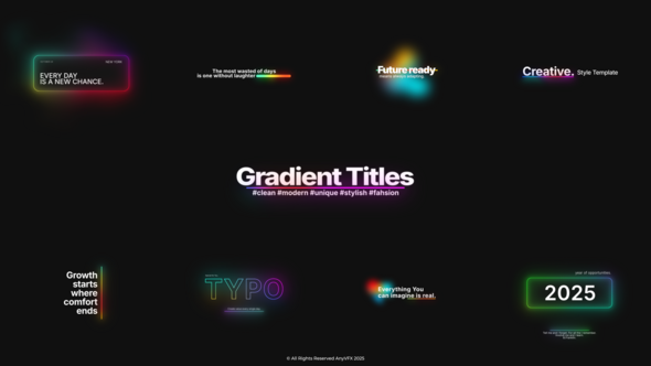 Photo of Gradient Titles – Videohive 59929983