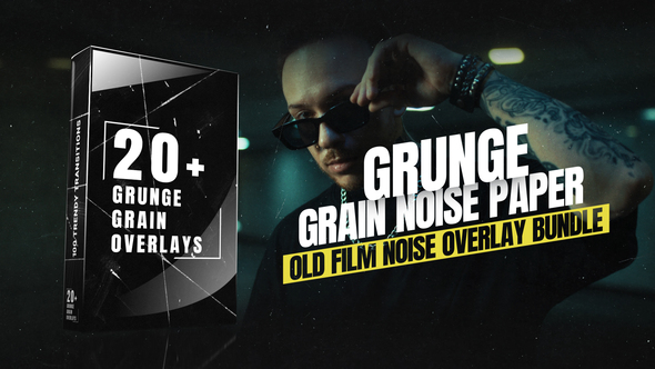 Photo of Grunge Grain Noise Paper Overlays-Old Film Noise Overlay Bundle – Videohive 59786202