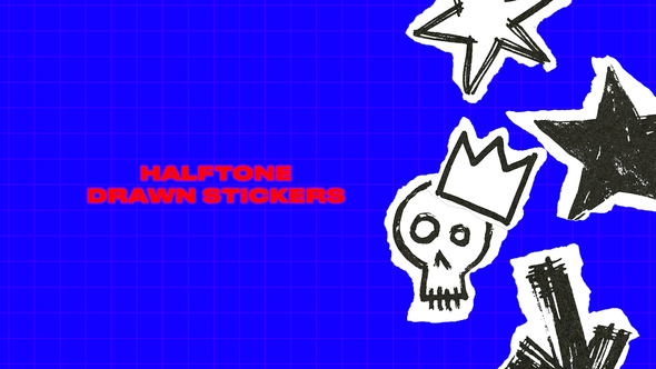 Photo of Halftone Hand Drawn Stickers – Videohive 59833255