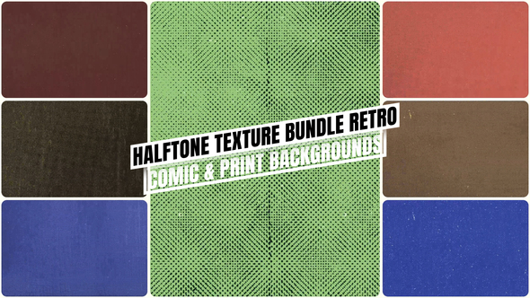 Photo of Halftone Texture Bundle Retro – Comic & Print Backgrounds For FCPX – Videohive 59914250