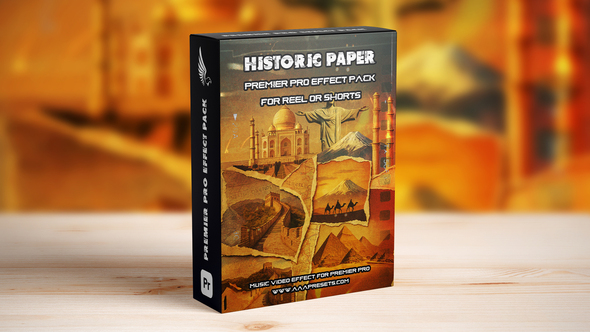 Photo of Historic Vintage Art Torn Paper Transitions in Premiere Pro – For Reels, TikTok & Shorts – Videohive 59929476