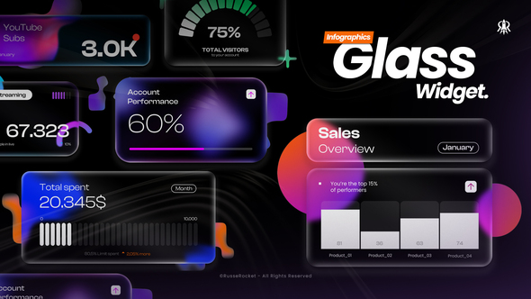 Photo of Infographic Glass Widget – Videohive 59843876