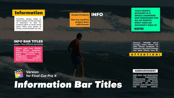 Photo of Information Bar Titles | FCPX – Videohive 59897427