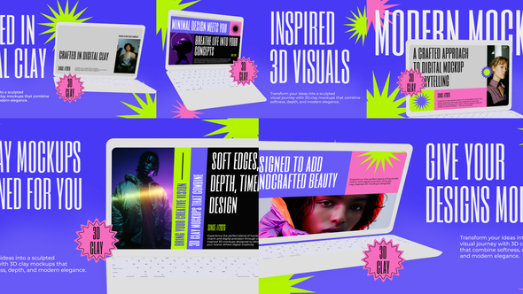 Photo of Laptop Clay Mockup Landscape – Videohive 59558382