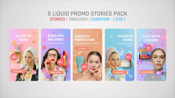 Photo of Liquid Promo Stories Pack – Videohive 59622125