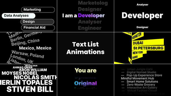 Photo of List Text Animations MOGRT – Videohive 59549514