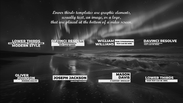 Photo of Lower Thirds Animation in Davinci Resolve. – Videohive 59557813