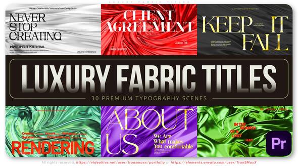 Photo of Luxury Fabric Titles — Elegant Typography with Fabric Textures – Videohive 59846285