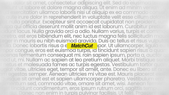 Photo of Match Cut – Videohive 59697464