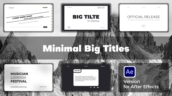 Photo of Minimal Big Titles – Videohive 59735198