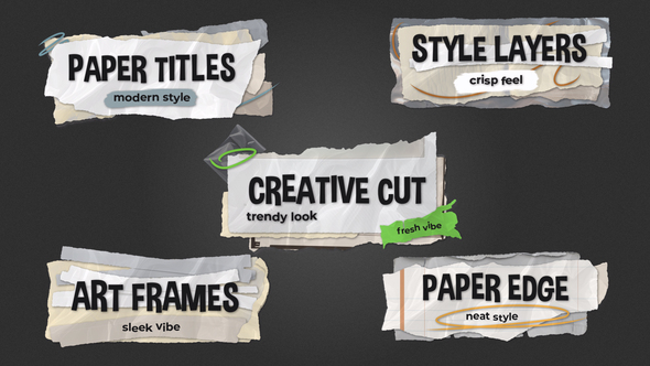Photo of Modern Ripped Paper Titles – Videohive 59566207