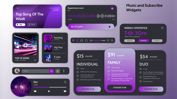 Photo of Music UI Kit – Videohive 59599014