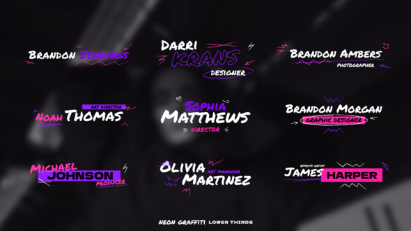 Photo of Neon Graffiti Lower Thirds / DR – Videohive 59879890