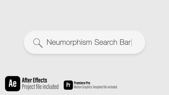 Photo of Neumorphism Search Bar – Text Typing Animation | After Effects and Premiere Pro Template – Videohive 59429119