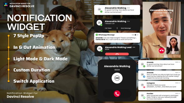 Photo of Notification Widget Davinci Resolve – Videohive 59897985