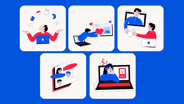 Photo of Online Activity Illustration – Videohive 59960574