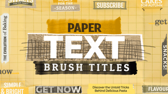 Photo of Paper Text Brush Strokes – Videohive 59641888