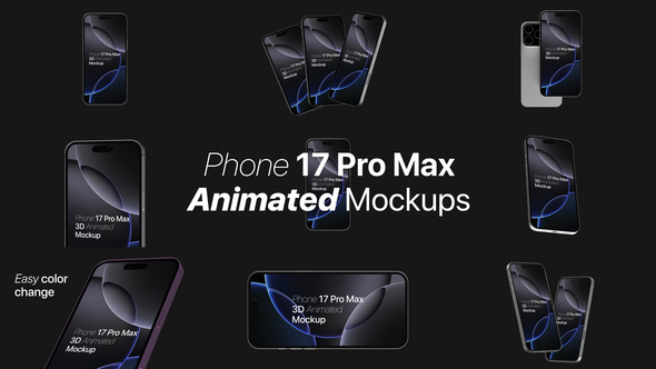 Photo of Phone 17 Pro Max 3D Mockups – Videohive 59607617