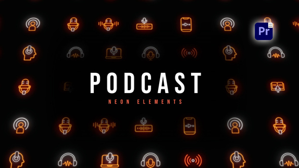 Photo of Podcast Neon Elements – Videohive 59674635