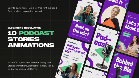 Photo of Podcast Stories for Premiere Pro – Videohive 59533530