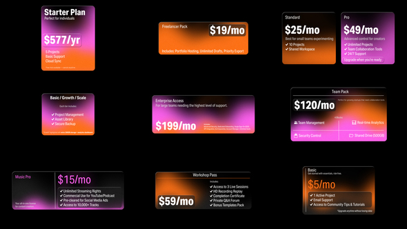 Photo of Pricing Table Glass – Videohive 59944823