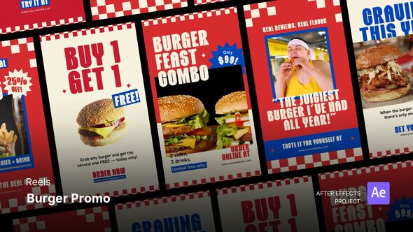Photo of Reels – Burger Promo After Effects Project Files – Videohive 59926770