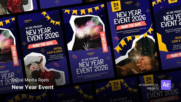 Photo of Reels – New Year Event After Effects Project Files – Videohive 59910002