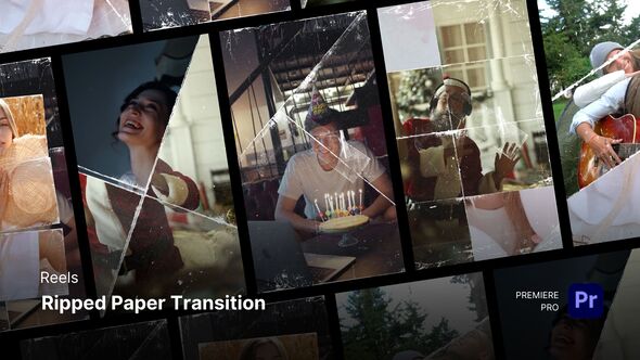 Photo of Reels – Ripped Paper Transition Premiere Pro Templates – Videohive 59556028