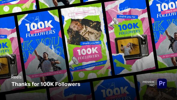 Photo of Reels – Thanks For 100K Followers Premiere Pro Templates – Videohive 59943702