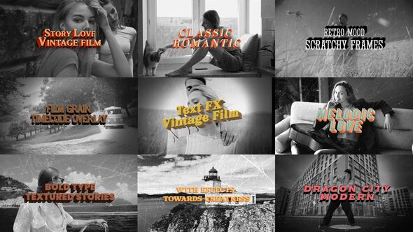 Photo of Retro Text & Vintage Overlay FX Pack – Grainy Titles & Film Textures – Videohive 59623110