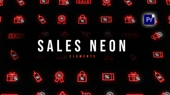 Photo of Sales Neon Icons – Videohive 59580199