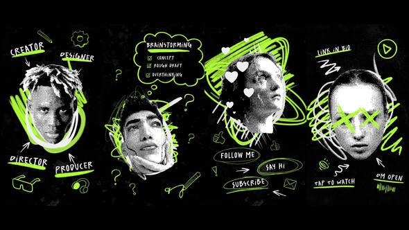 Photo of Scribble Head Collage Stories – Videohive 59905466