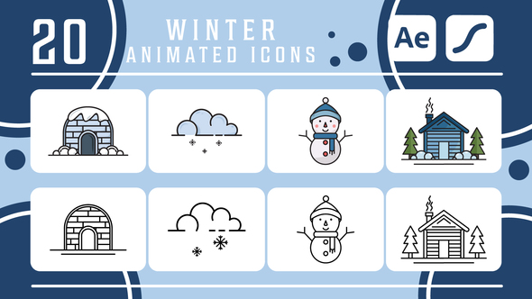Photo of set of winter icons pack animation video – Videohive 59549812