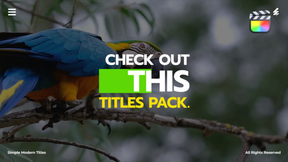 Photo of Simple Modern Titles /Fcpx – Videohive 59484838
