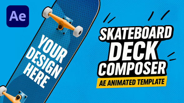Photo of Skateboard Deck AE Template – 4 Animations – Custom Deck Creator – Videohive 59341189