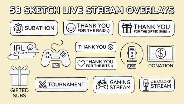 Photo of Sketch Live Stream Overlays – Videohive 59901739