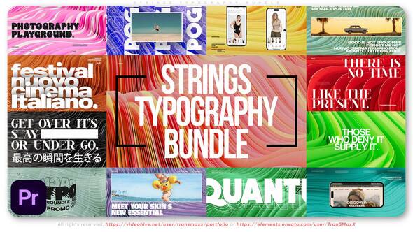Photo of Strings Typography Bundle – Adobe Premiere Pro Collection – Videohive 59846367