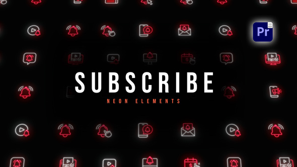 Photo of Subscribe Neon Elements – Videohive 59719365
