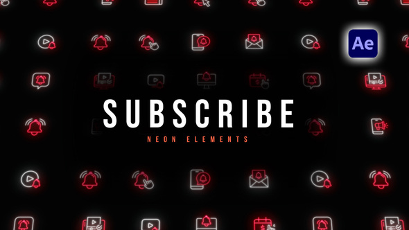 Photo of Subscribe Neon Elements – Videohive 59736231