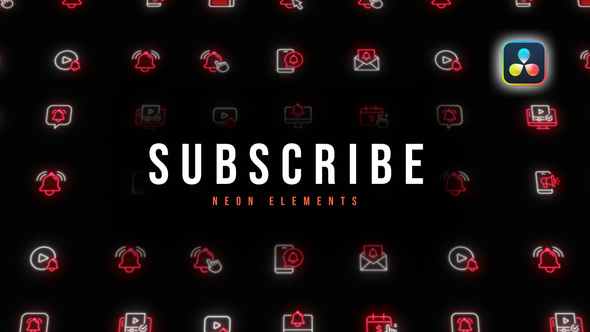 Photo of Subscribe Neon Elements – Videohive 59899239